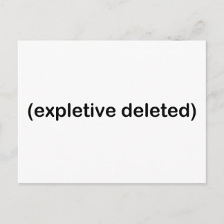 Expletive Deleted Postcard