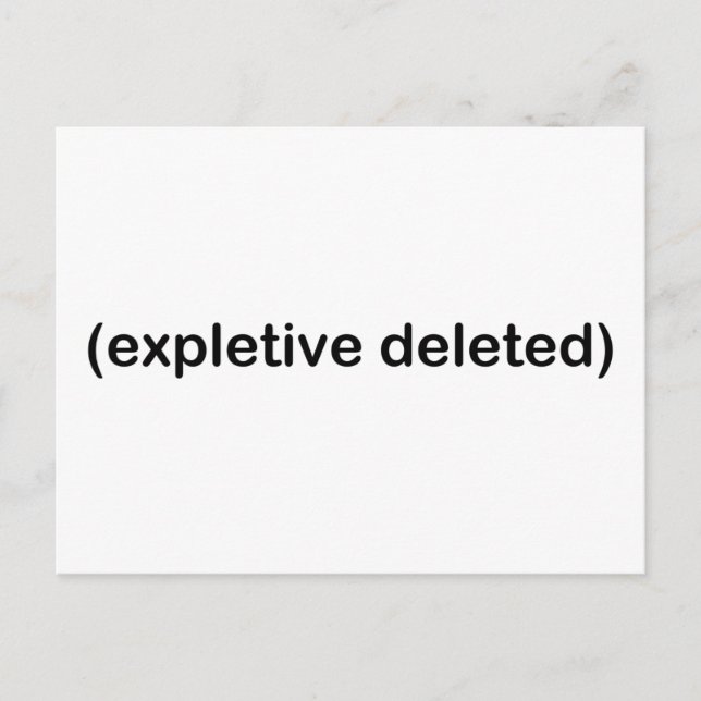 Expletive Deleted Postcard (Front)