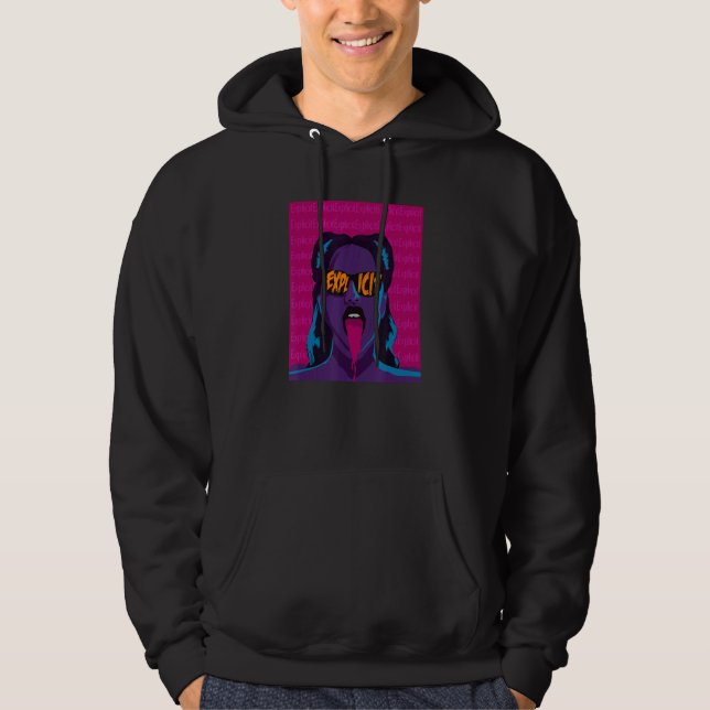 Explicit Content Girl  Sad Aesthetic Edgy Streetwe Hoodie (Front)