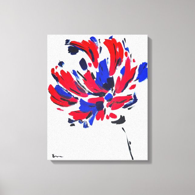 Exploded flower canvas print (Front)