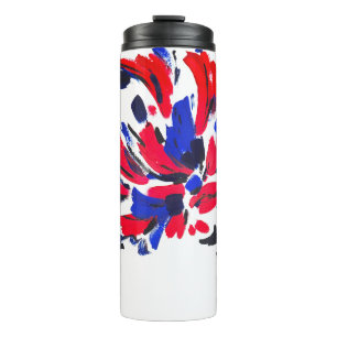 Exploded flower thermal tumbler
