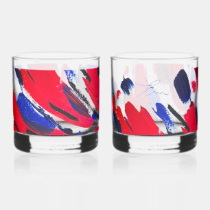 Exploded flower whiskey glass