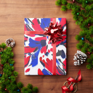 Exploded flower wrapping paper