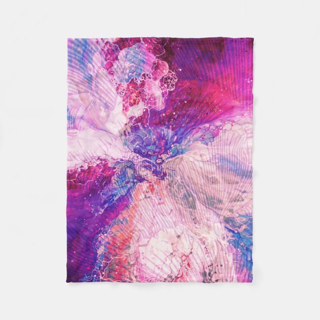 Exploding Colour Fleece Blanket (Front)