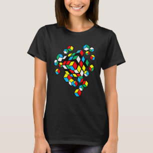 Exploding Competitive Puzzle Cube Speed Cubing Vin T-Shirt
