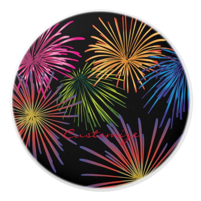 Exploding Fireworks Thunder_Cove Ceramic Knob (Front)