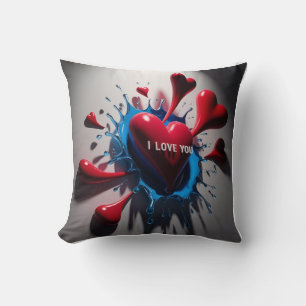 Exploding Hearts & Tears: 3D Emotional Burst Cushion