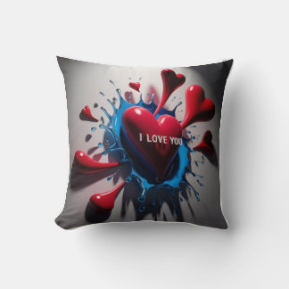 Exploding Hearts & Tears: 3D Emotional Burst Cushion