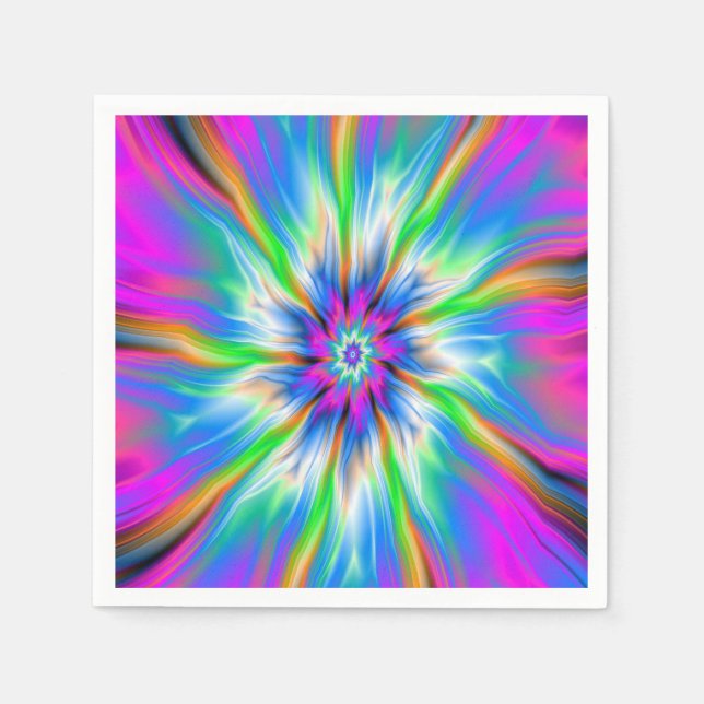Exploding Palette of Blue and Pink Napkin (Front)