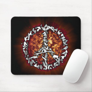 Exploding Peace Sign Mouse Mat