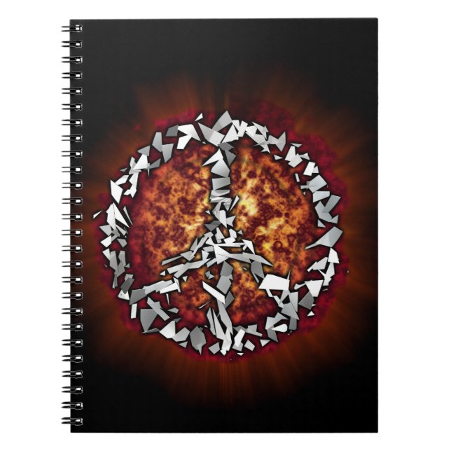 Exploding Peace Sign Notebook (Front)