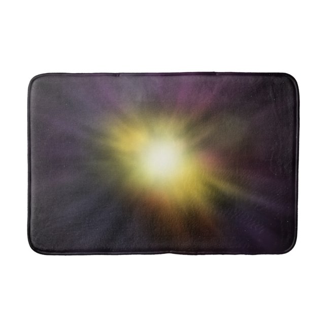 Exploding Star Cool Digital Space Artwork Bath Mat (Front)