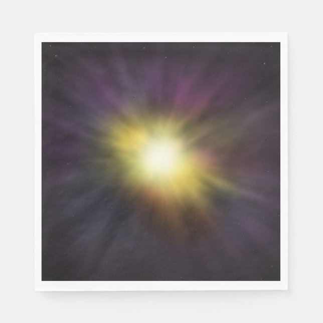 Exploding Star Cool Digital Space Artwork Napkin (Front)