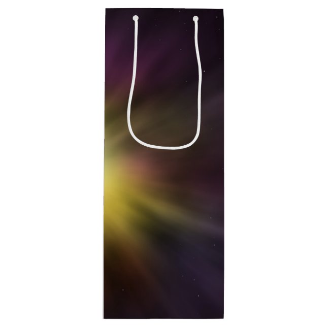 Exploding Star Cool Digital Space Artwork Wine Gift Bag (Front)