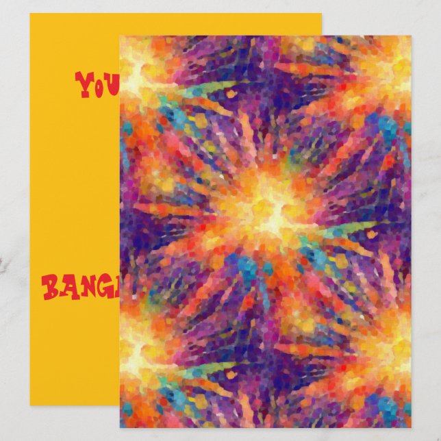 Exploding Star Invitation (Front/Back)