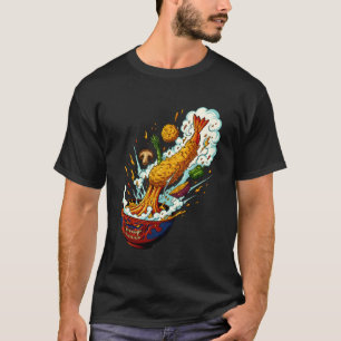 Exploding Tempura Monster Bowl Japanese Food Art T-Shirt