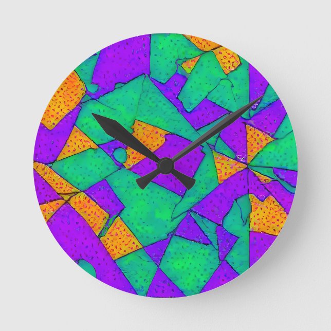 Exploited - Ken Gauge Abstract Round Clock (Front)
