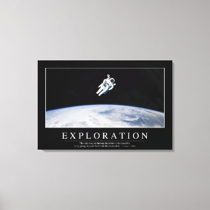 Exploration: Inspirational Quote 1 Canvas Print