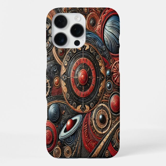 Exploration of Cosmic Patterns in Alien Realms iPhone Case (Back)
