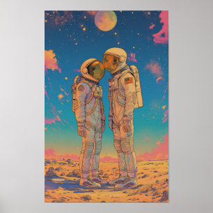 Exploration of Female Astronauts on Desert Planets Poster