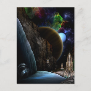 Exploration Of Space Fractal Art Postcard