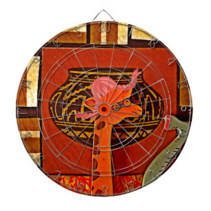 Explore African Wonder: Giraffe Art in Marvin Hat Dartboard