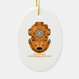 Explore Another World (Deep Diving Helmet) Ceramic Tree Decoration