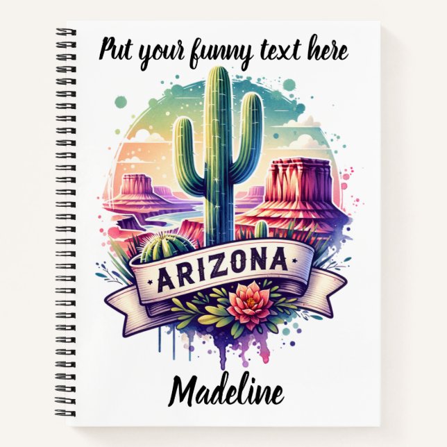 Explore Arizona's stunning sunset views Notebook (Front)