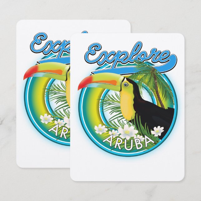 Explore Aruba travel logo (Front/Back)