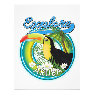 Explore Aruba travel logo Photo Print