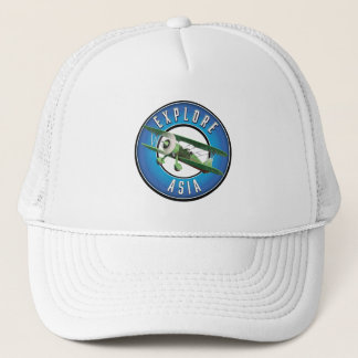 Explore Asia vintage style logo  Trucker Hat