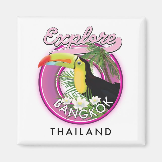 explore Bangkok indonesia travel logo Magnet (Front)