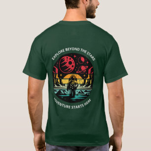 Explore Beyond The Stars Retro Space Adventure T-S T-Shirt