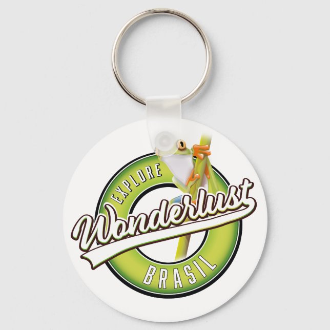 explore brazil wonderlust  car magnet key ring (Front)