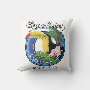 explore cabo san lucas mexico travel patch cushion