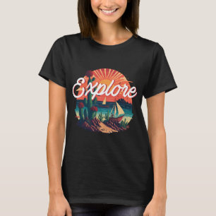 Explore - cactus see side lanscape  T-Shirt