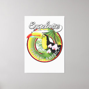 Explore Central America logo. Canvas Print