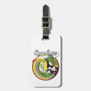 Explore Central America logo. Canvas Print Luggage Tag