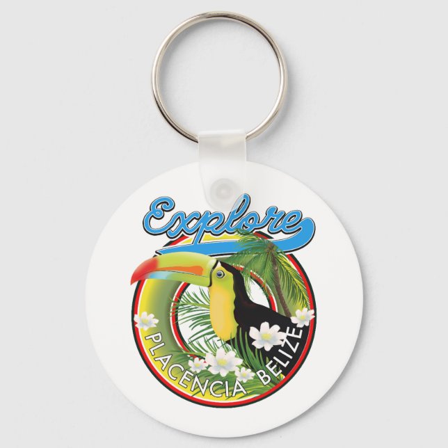 Explore Central America logo. Keychain (Front)