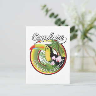 Explore Central America logo. Postcard