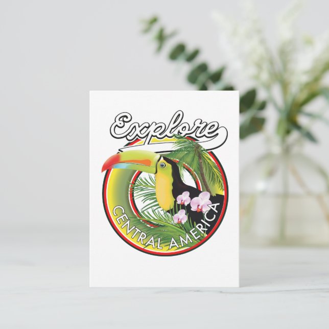 Explore Central America logo. Postcard (Standing Front)