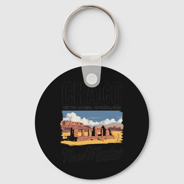 Explore Chaco Culture National Park New Mexico  Key Ring (Front)