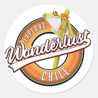 explore Chile wonderlust Classic Round Sticker
