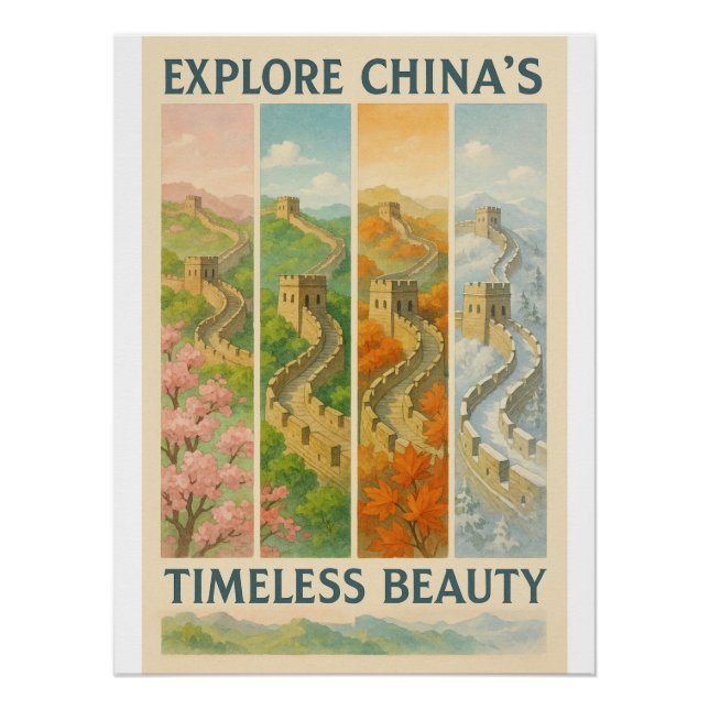 Explore China’s Timeless Beauty Poster (Front)