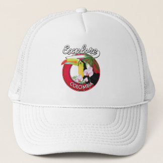Explore Colombia retro logo Trucker Hat