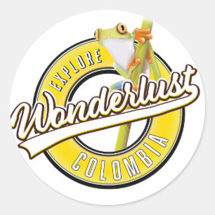 explore Colombia wonderlust Classic Round Sticker