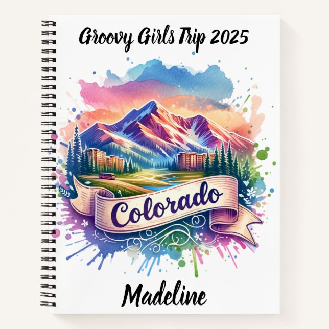 Explore Colorado's stunning mountains Notebook (Front)