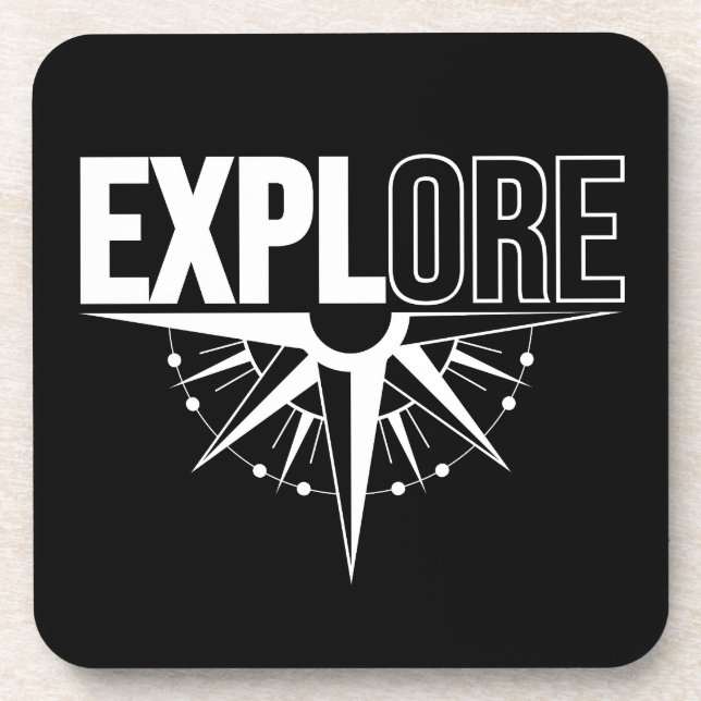 Explore Compass Coaster (Front)