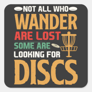 Explore Course and Unleash Your Inner Disc Golf Square Sticker