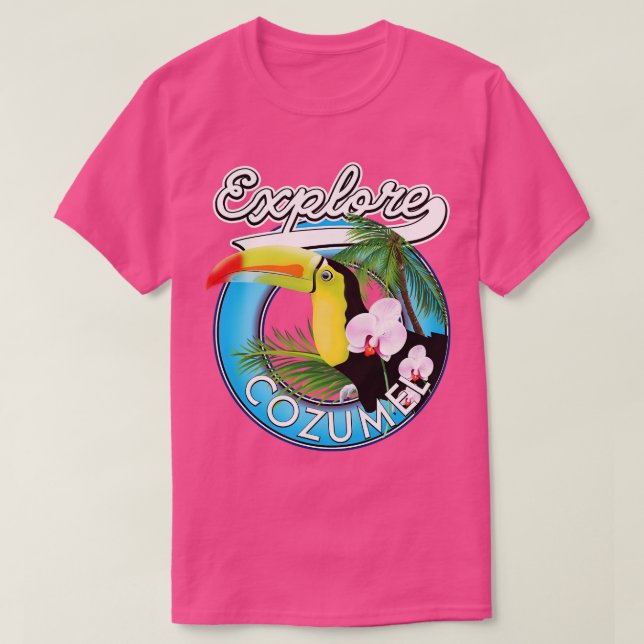 Explore Cozumel Travel patch T-Shirt (Design Front)